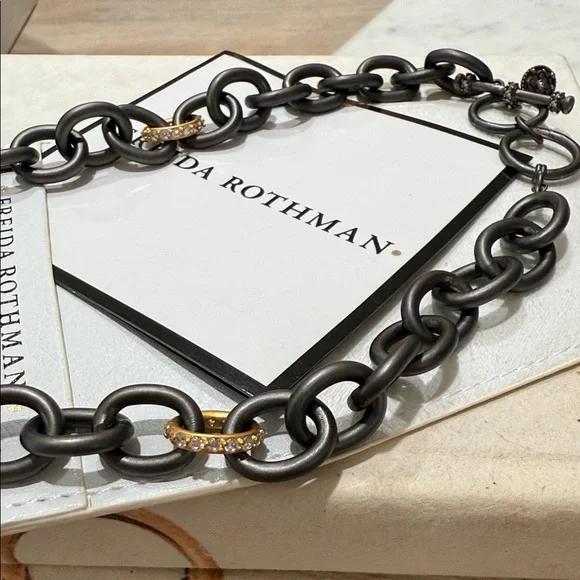 Freida Rothman’s Favorite Chunky Link Toggle Necklace - Picture 3 of 5